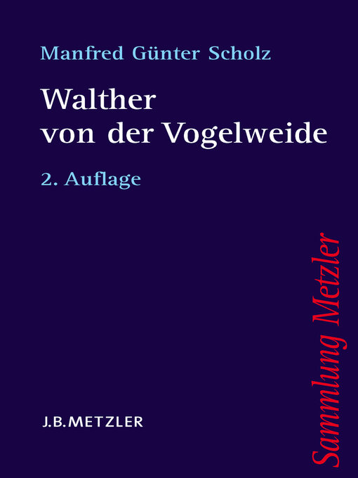 Title details for Walther von der Vogelweide by Kurt Herbert Halbach - Available